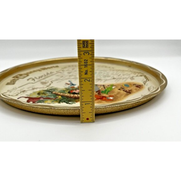 Vintage Disney World Metal tin serving tray 11" Florida Walt Disney Productions - Picture 5 of 11